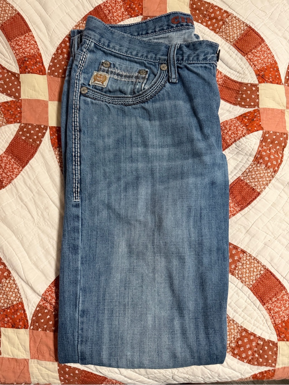 32x32 Cinch Light Blue Slim Straight Jeans